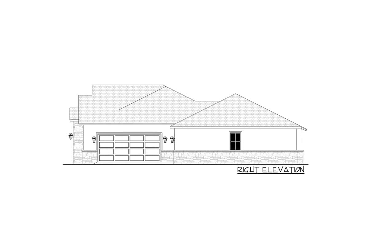 Plan 51875HZ: Hill Country House Plan with Home Office and Keeping Room - 3078 Sq Ft - Image #36 - European, Hill Country, Mediterranean, Ranch, Southern, Spanish, Transitional
