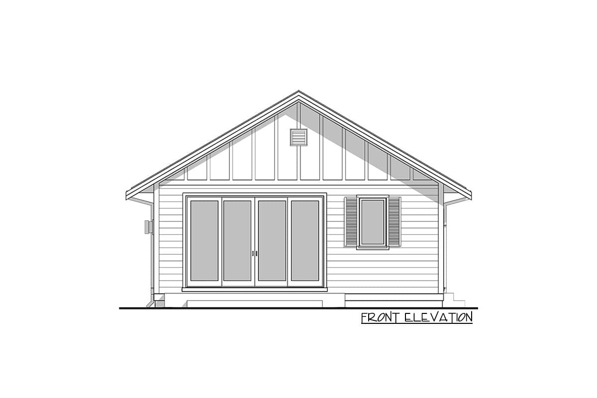 Plan 677000NWL: Economical 3-Bed New American Cottage with Large Deck - Image #9 - Cottage, Mountain, New American, Vacation