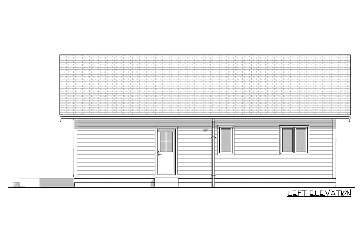 Plan 677000NWL: Economical 3-Bed New American Cottage with Large Deck - Image #6 - Cottage, Mountain, New American, Vacation