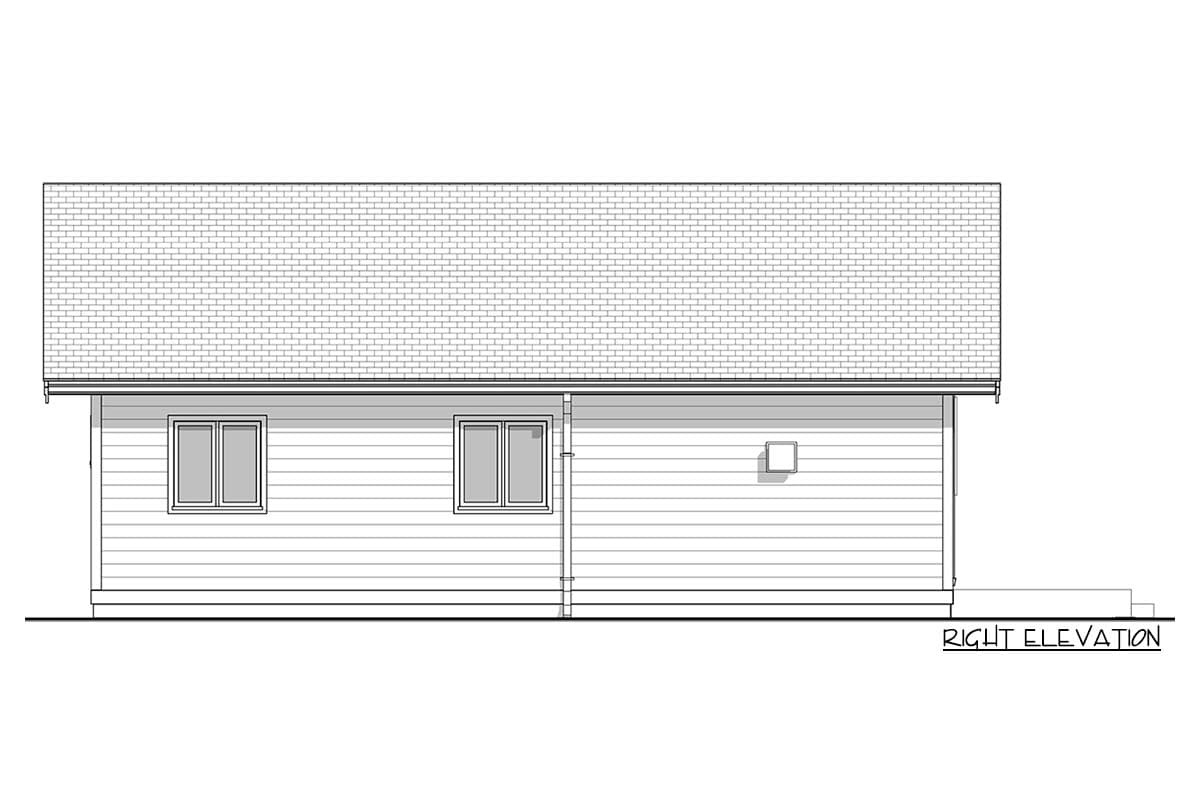 Plan 677000NWL: Economical 3-Bed New American Cottage with Large Deck - Image #8 - Cottage, Mountain, New American, Vacation