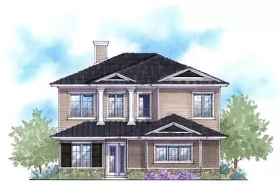 Two-Story Home Plan Under 2800 Sq Ft with Alternate Exterior Options