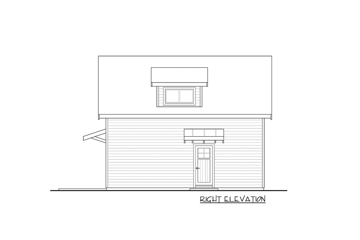 Plan 72295DA: 795 Square Foot ADU Offering Cozy and Functional Living - Image #4 - Country, Traditional