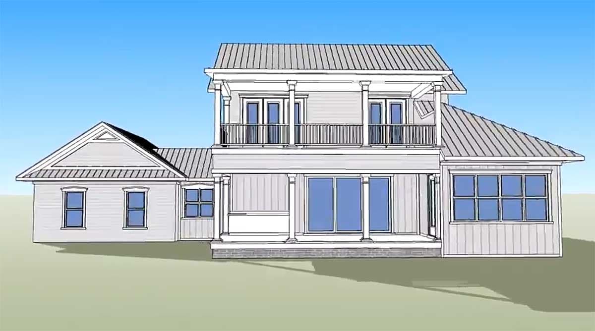 Plan 33090ZRX: Coastal Contemporary Farmhouse Plan Under 3100 Square Feet - Image #4 - Coastal, Country, Farmhouse, Southern, Traditional