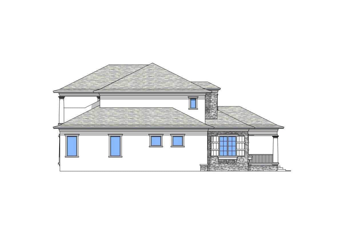 Plan 33091ZR: Two-Story Contemporary Florida Country House Plan Under 3100 Square Feet - Image #4 - Country, European, Florida-Style, Traditional