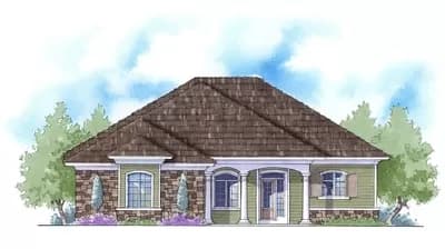 One-Story Home Plan with 2 Master Suites and and a Flex Room - 2240 Sq Ft