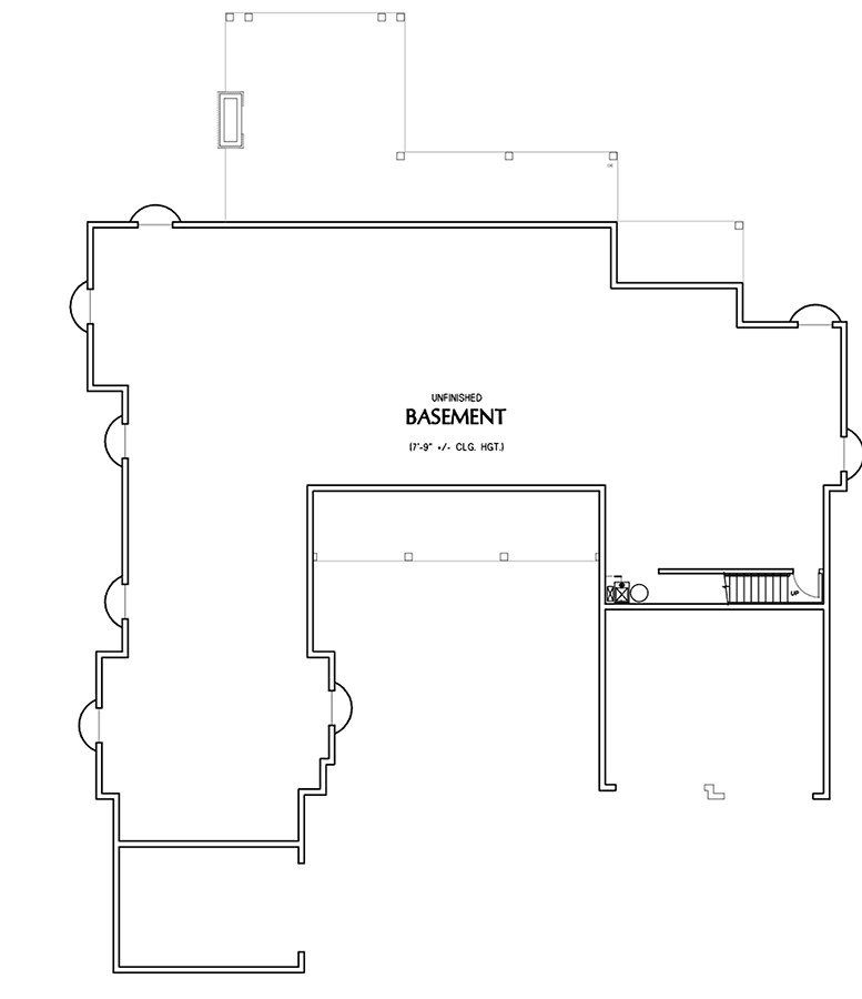 Plan 69787AM: Modern Farmhouse Plan with Attached 1-Bed Apartment - 3669 Sq Ft - Floor Plan - Basement  - Country, Farmhouse, Modern Farmhouse, New American