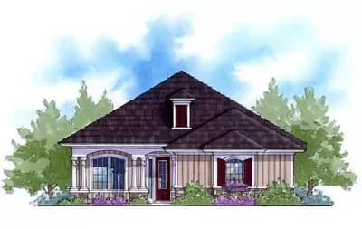 Narrow Lot Cottage House Plan 