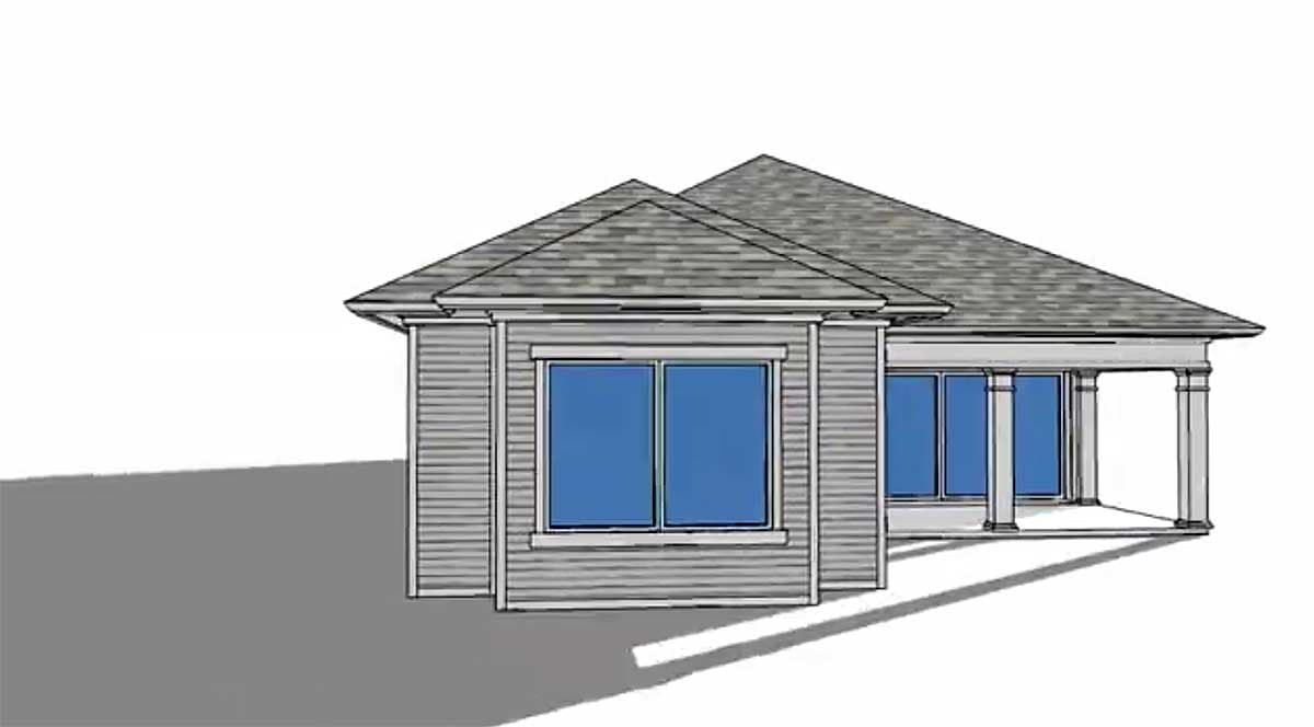 Plan 33102ZRX: 2250 Square Foot Narrow Lot House Plan with Bonus Room - Image #4 - Southern, Traditional