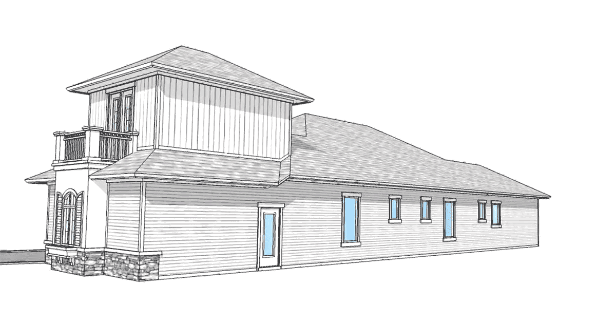 Plan 33103ZRX: House Plan for Narrow Lot with Bonus Room - Image #4 - European, Southern