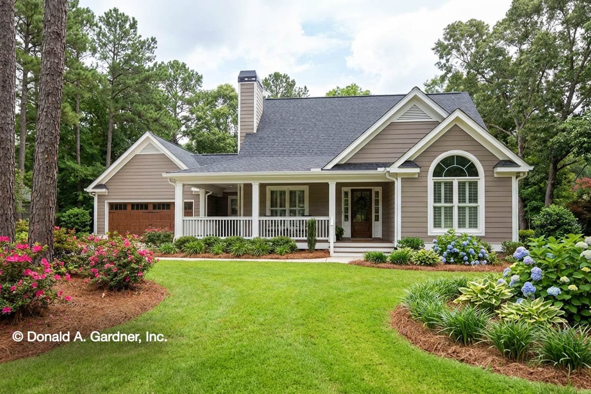 Plan 444026GDN: Country Cottage Plan with Screened Porch - Image #1 - Cottage, Country, Traditional