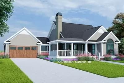 Country Cottage Plan with Screened Porch