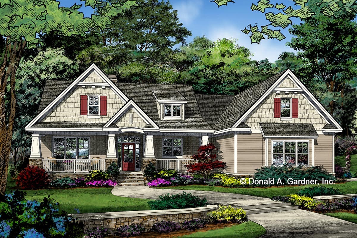 Plan 444028GDN: New American Craftsman Plan with Bonus Room and Screened Porch - Image #18 - Cottage, Country, Craftsman, Modern Farmhouse, Rustic