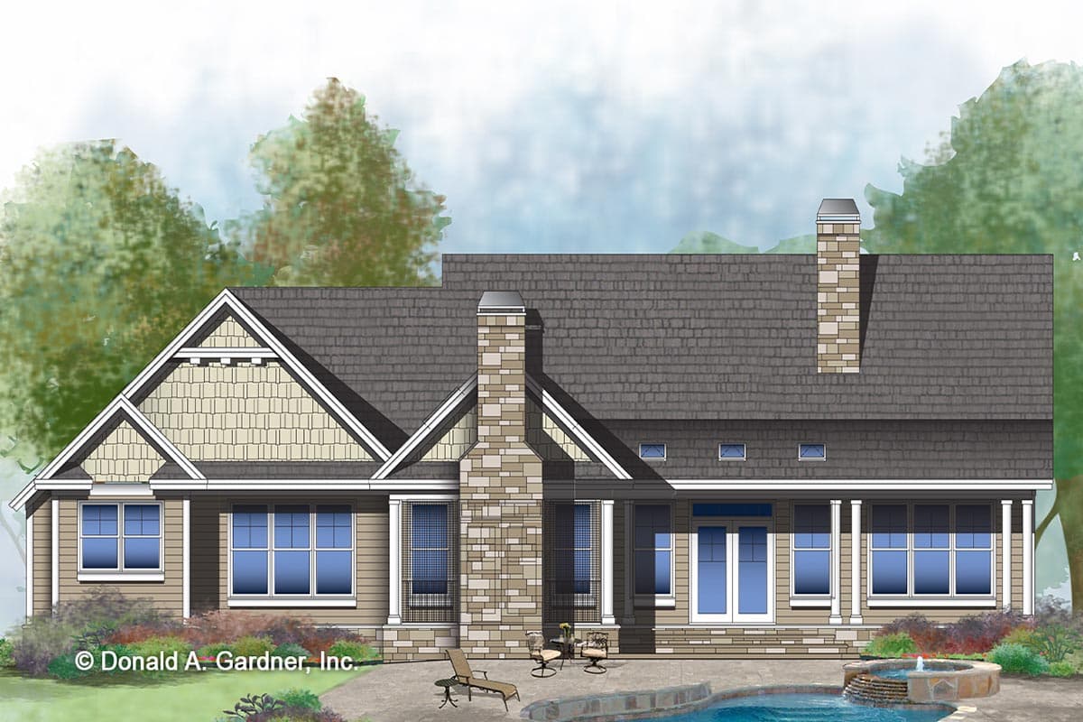 Plan 444028GDN: New American Craftsman Plan with Bonus Room and Screened Porch - Image #19 - Cottage, Country, Craftsman, Modern Farmhouse, Rustic
