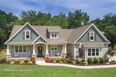 New American Craftsman Plan with Bonus Room and Screened Porch