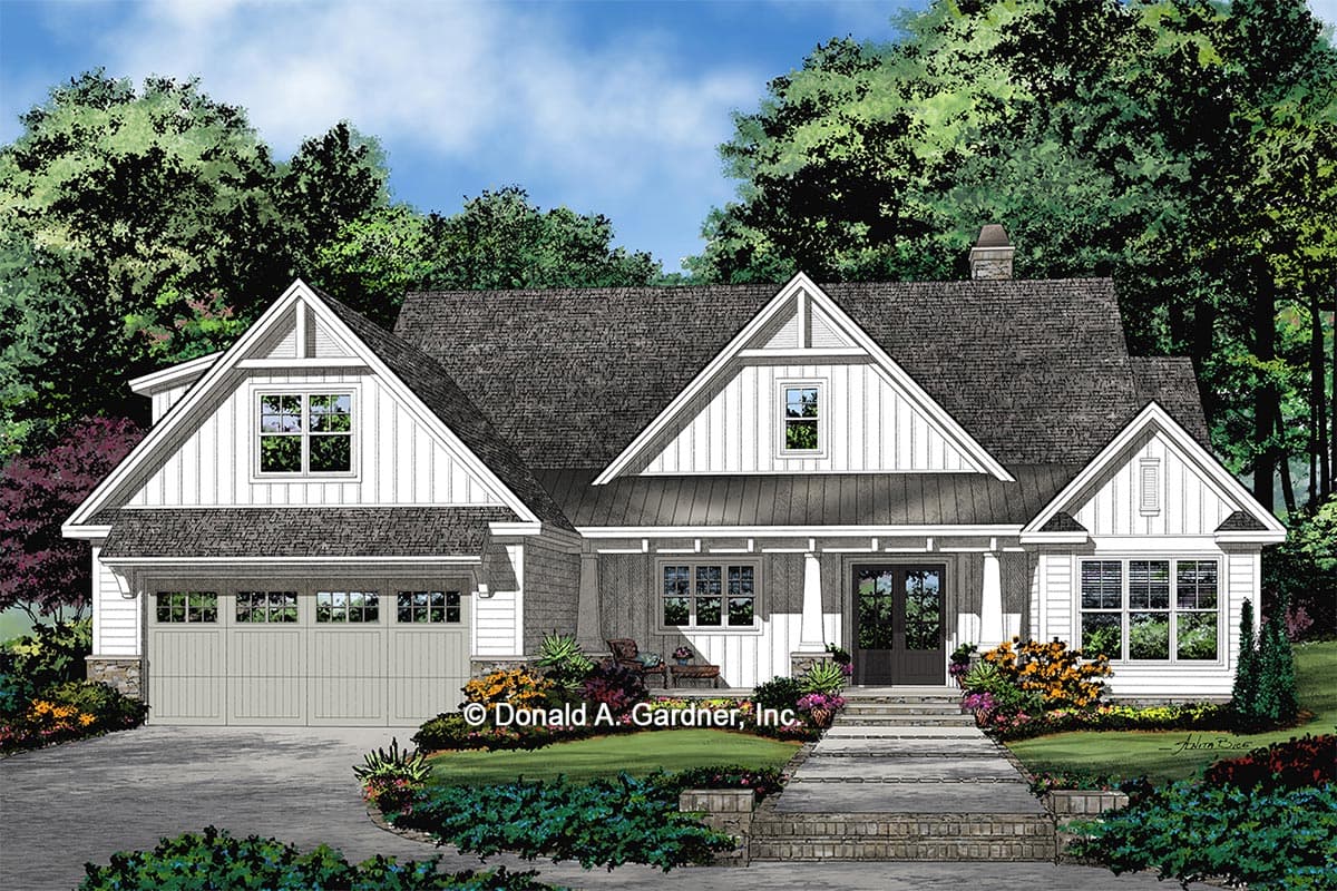 Plan 444029GDN: Modern Farmhouse Plan with Abundance of Natural Light - Image #5 - Country, Craftsman, Modern Farmhouse, New American