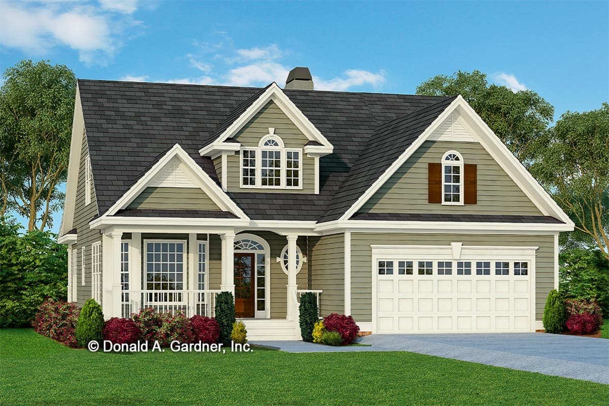 Plan 444031GDN: Small 3-Bed House Plan with 2-Story Foyer and Great Room - Image #15 - Cottage, Country, Traditional