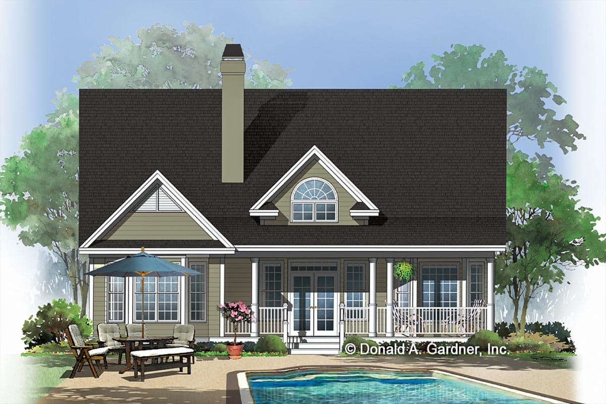 Plan 444031GDN: Small 3-Bed House Plan with 2-Story Foyer and Great Room - Image #16 - Cottage, Country, Traditional