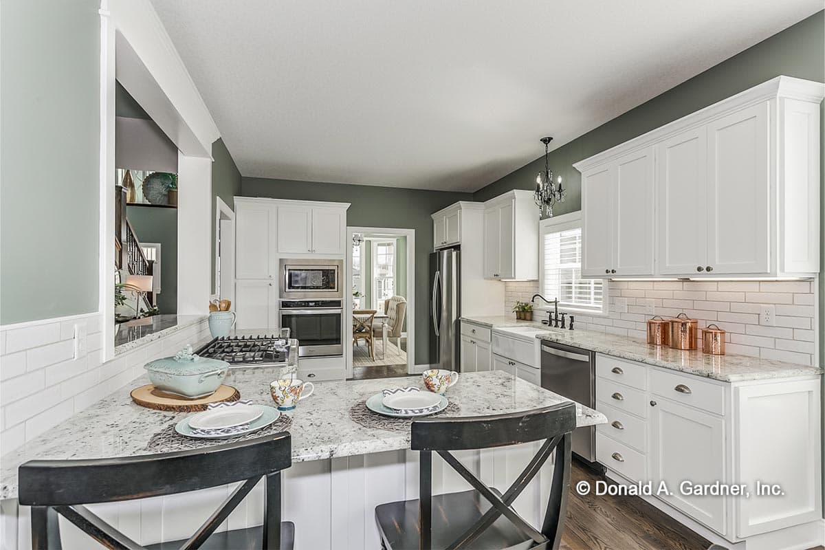 Plan 444031GDN: Small 3-Bed House Plan with 2-Story Foyer and Great Room - Image #6 - Cottage, Country, Traditional