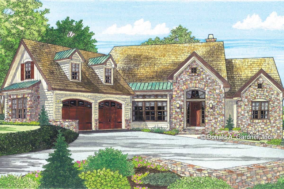 Plan 444032GDN: European Craftsman Plan with Angled Garage and Walkout Basement - Image #13 - Craftsman, European, French Country, Rustic
