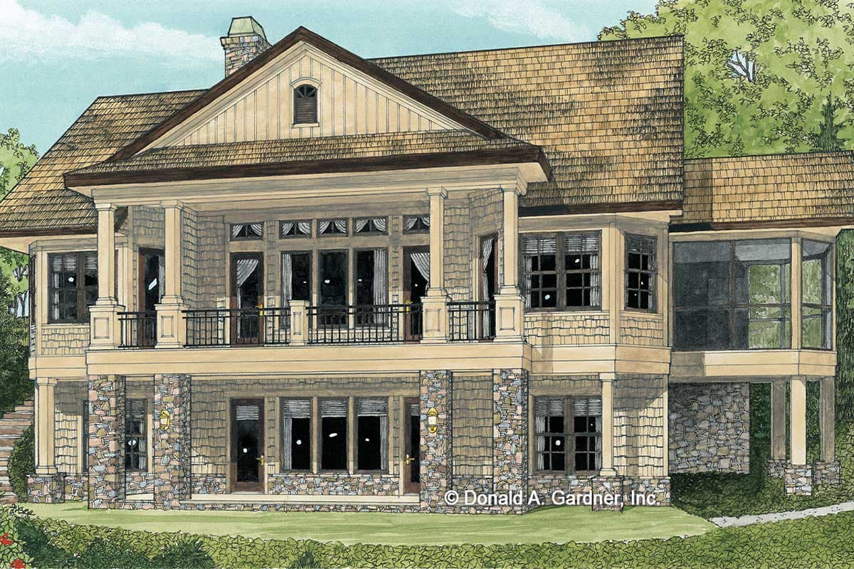 Plan 444032GDN: European Craftsman Plan with Angled Garage and Walkout Basement - Image #14 - Craftsman, European, French Country, Rustic