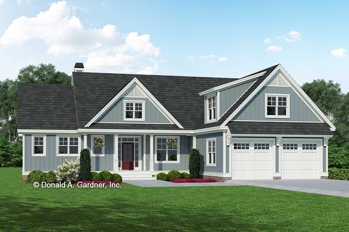 Plan 444037GDN: 3-Bed Craftsman House Plan with Bonus Room - Image #8 - Country, Craftsman, Farmhouse, Modern Farmhouse, New American, Ranch, Traditional
