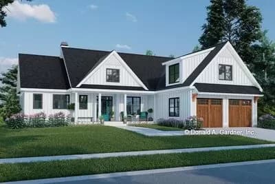 3-Bed Craftsman House Plan with Bonus Room