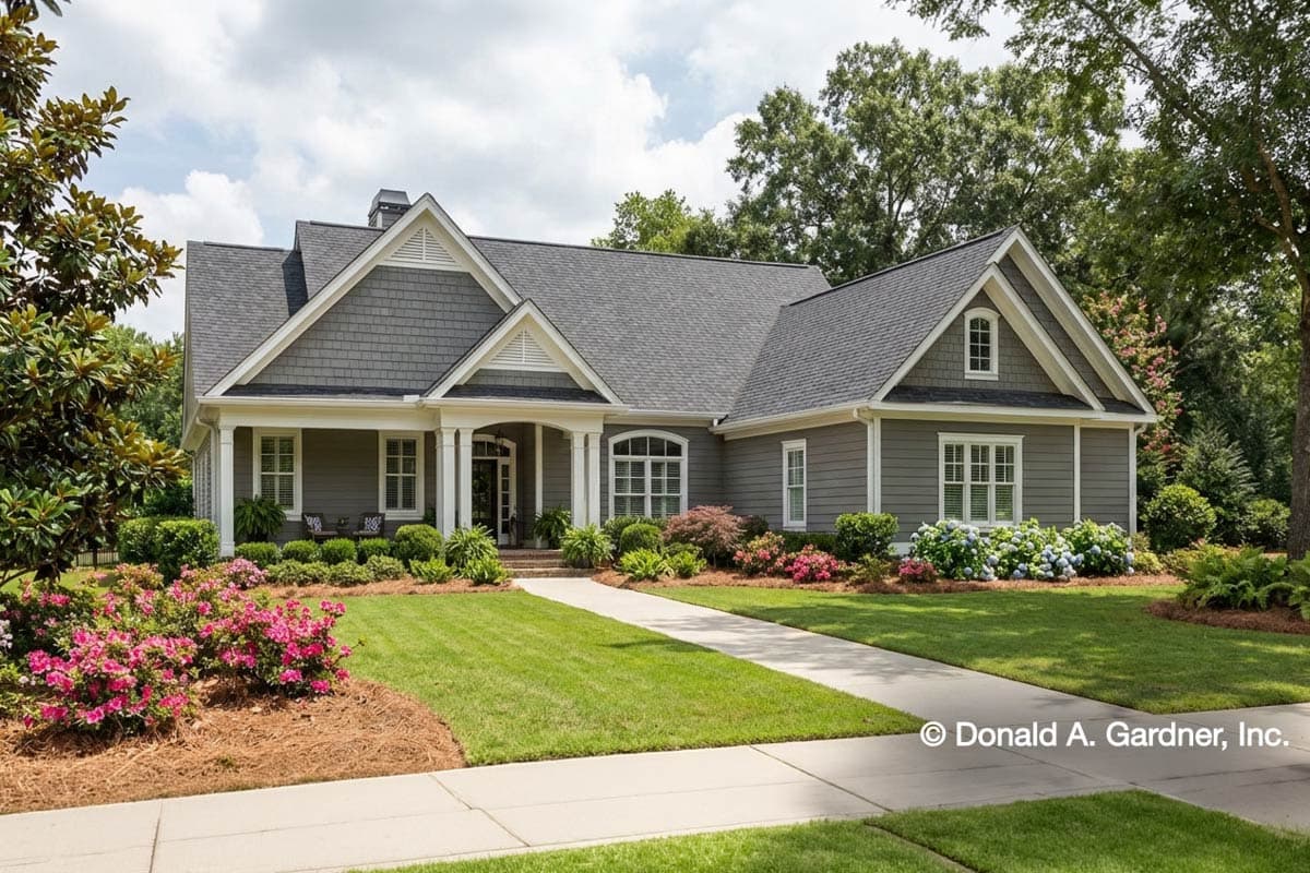 Plan 444039GDN: Dual Master Ranch Home Plan with 18' Cathedral Ceiling - 1792 Sq Ft - Image #1 - Ranch, Traditional