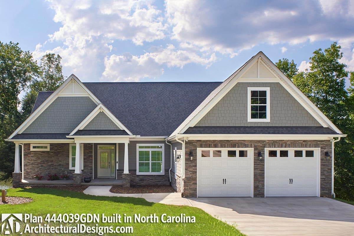 build gallery item - House Plan 444039GDN  comes to life in North Carolina
