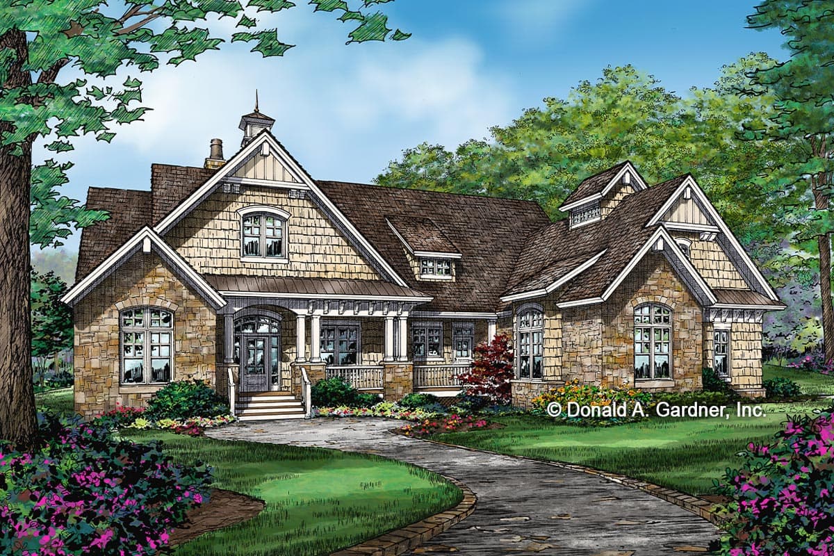 Plan 444048GDN: Family-friendly Ranch House Plan with Screened Porch and Library - Image #23 - Ranch, Traditional