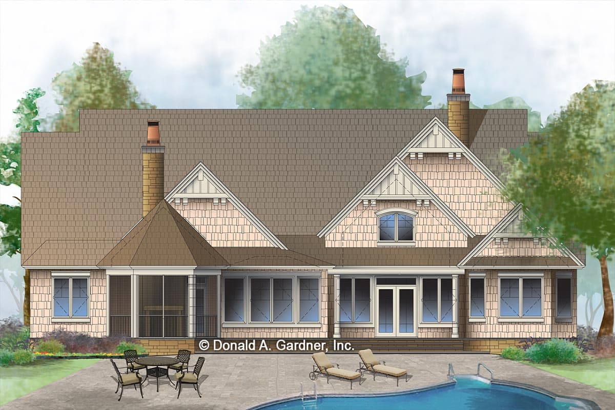 Plan 444048GDN: Family-friendly Ranch House Plan with Screened Porch and Library - Image #24 - Ranch, Traditional