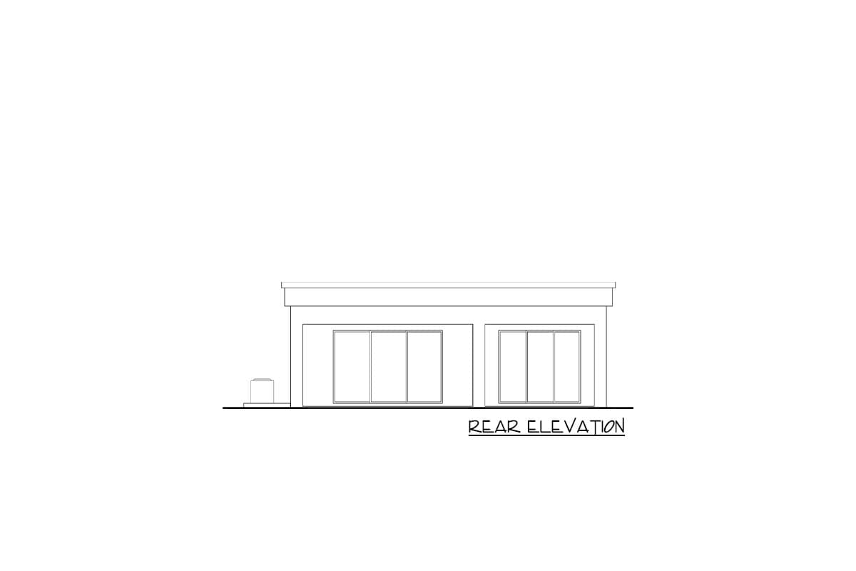 Plan 65740BS: Contemporary One-story House Plan Suitable for a Narrow Lot - Image #4 - Coastal, Contemporary, Florida-Style, Modern