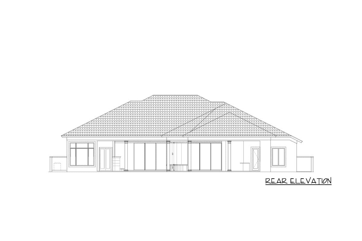 Plan 65737BS: New Mediterranean-style House Plan with 3-Car Side-entry Garage - Image #4 - Coastal, European, Florida-Style, Mediterranean, Transitional