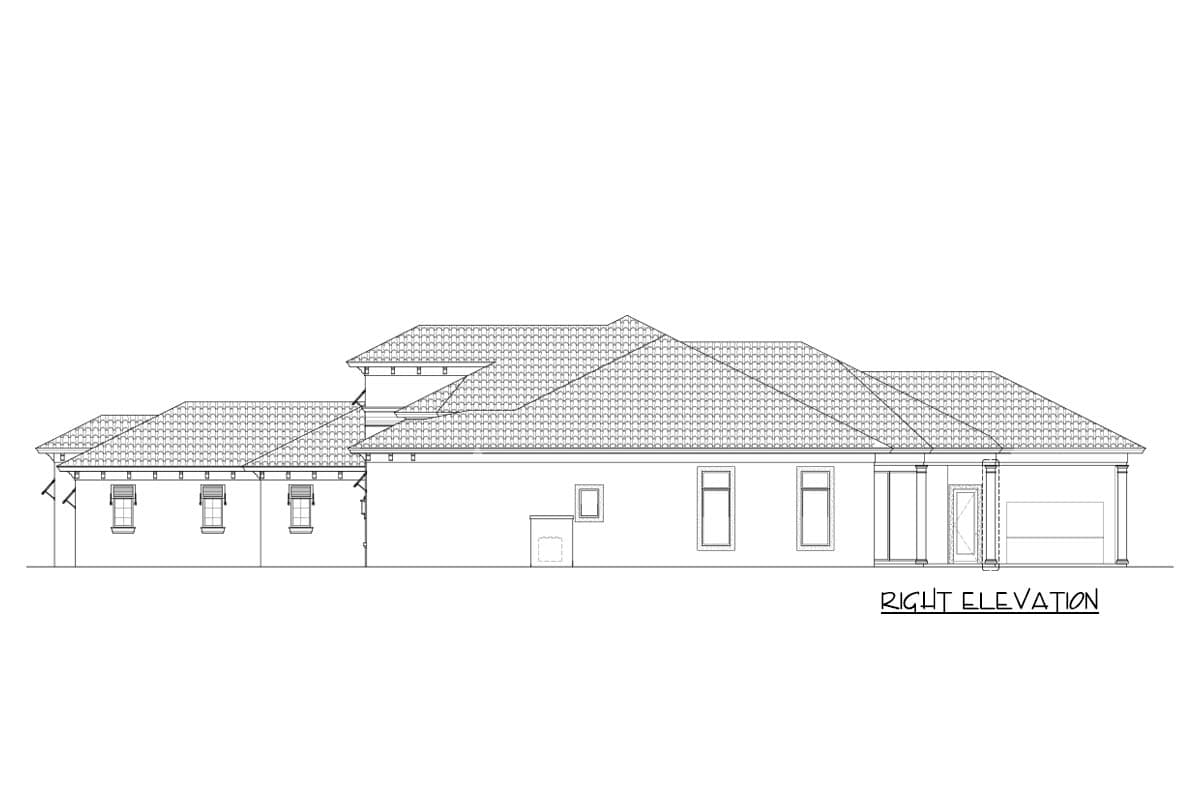 Plan 65737BS: New Mediterranean-style House Plan with 3-Car Side-entry Garage - Image #5 - Coastal, European, Florida-Style, Mediterranean, Transitional