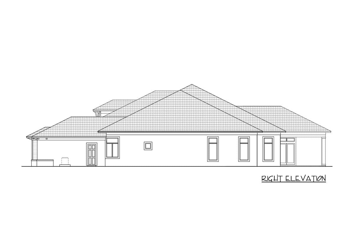 Plan 65747BS: Coastal Contemporary House Plan with Large Outside Living Area - 4369 Sq Ft - Image #5 - Coastal, Coastal Contemporary, Florida-Style, Southern, Transitional