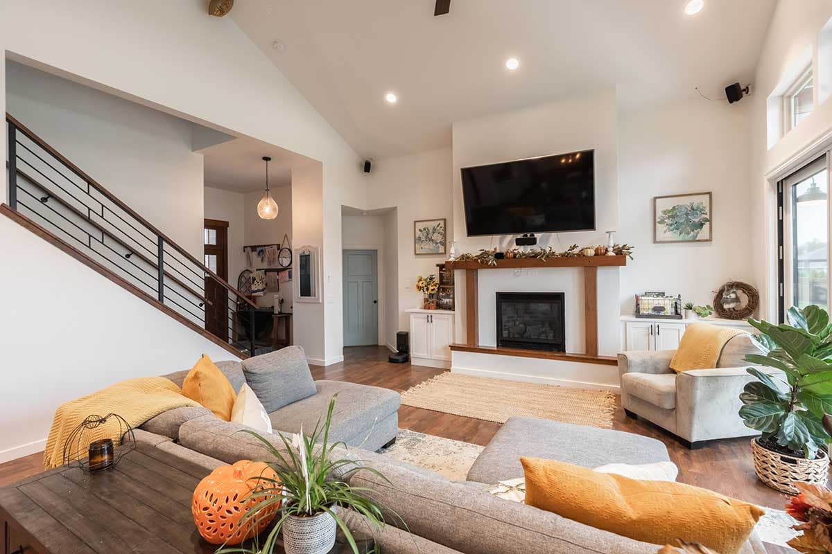 Plan 280145JWD: Transitional 3-Bedroom Modern Farmhouse with 2-Car Angled Garage - Image #5 - Craftsman, Modern Farmhouse, New American, Northwest, Transitional