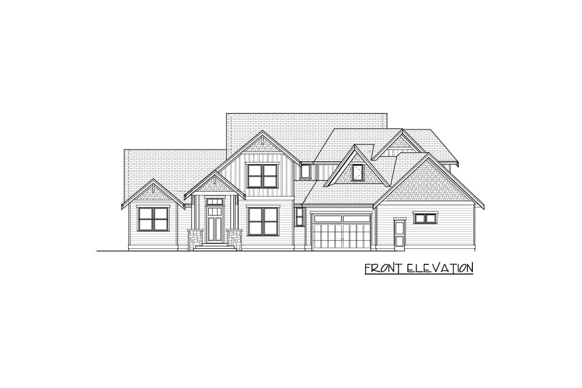 Plan 280145JWD: Transitional 3-Bedroom Modern Farmhouse with 2-Car Angled Garage - Image #23 - Craftsman, Modern Farmhouse, New American, Northwest, Transitional