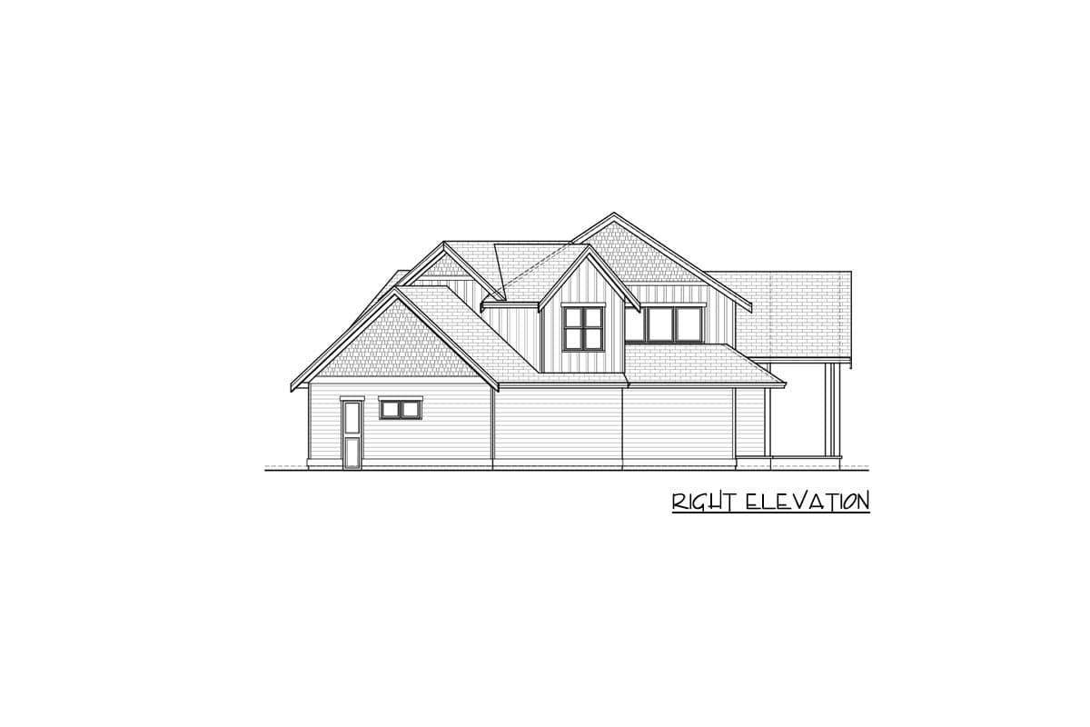 Plan 280145JWD: Transitional 3-Bedroom Modern Farmhouse with 2-Car Angled Garage - Image #26 - Craftsman, Modern Farmhouse, New American, Northwest, Transitional