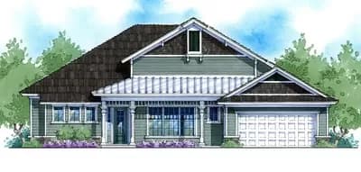 One Story House Plan with Flex Room and Outdoor Kitchen - 2209 Sq Ft
