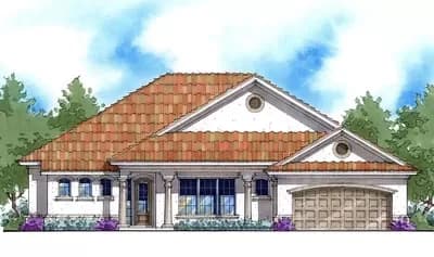 Mediterranean House Plan with Flex Room and Outdoor Kitchen - 2209 Sq Ft