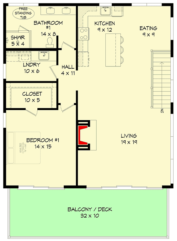 Plan 68850VR: Mountain Home Plan with Soaring Views and Front and Rear Entry Garages - Floor Plan - 2nd Floor - Modern, Mountain