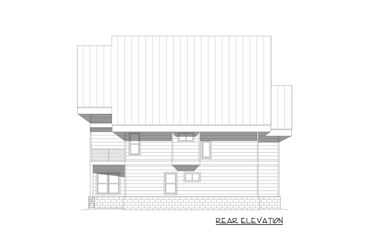 Plan 68852VR: Multi-Generational Modern Mountain Home Plan with Main-level Apartment - 3111 Sq Ft - Image #7 - Modern, Mountain