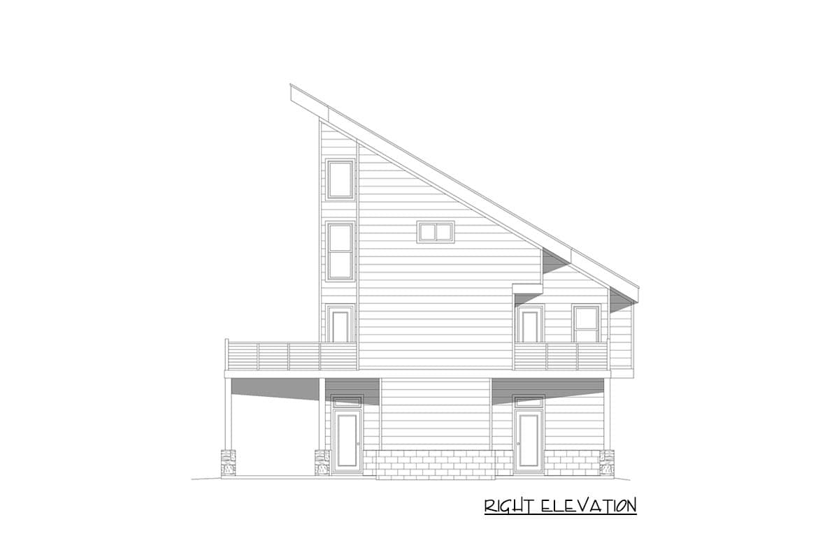 Plan 68852VR: Multi-Generational Modern Mountain Home Plan with Main-level Apartment - 3111 Sq Ft - Image #8 - Modern, Mountain