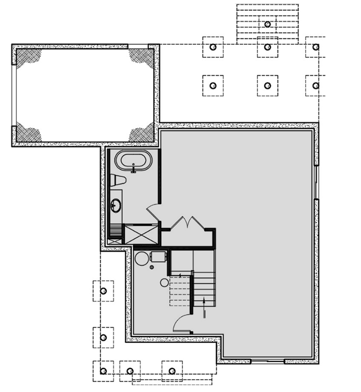 Plan 22616DR: 3-Bed Country Farmhouse Plan with Wraparound Porch - Floor Plan - Lower Level - Country, Farmhouse, Traditional
