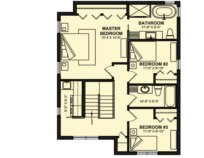 Plan 22616DR: 3-Bed Country Farmhouse Plan with Wraparound Porch - Floor Plan - 2nd Floor - Country, Farmhouse, Traditional