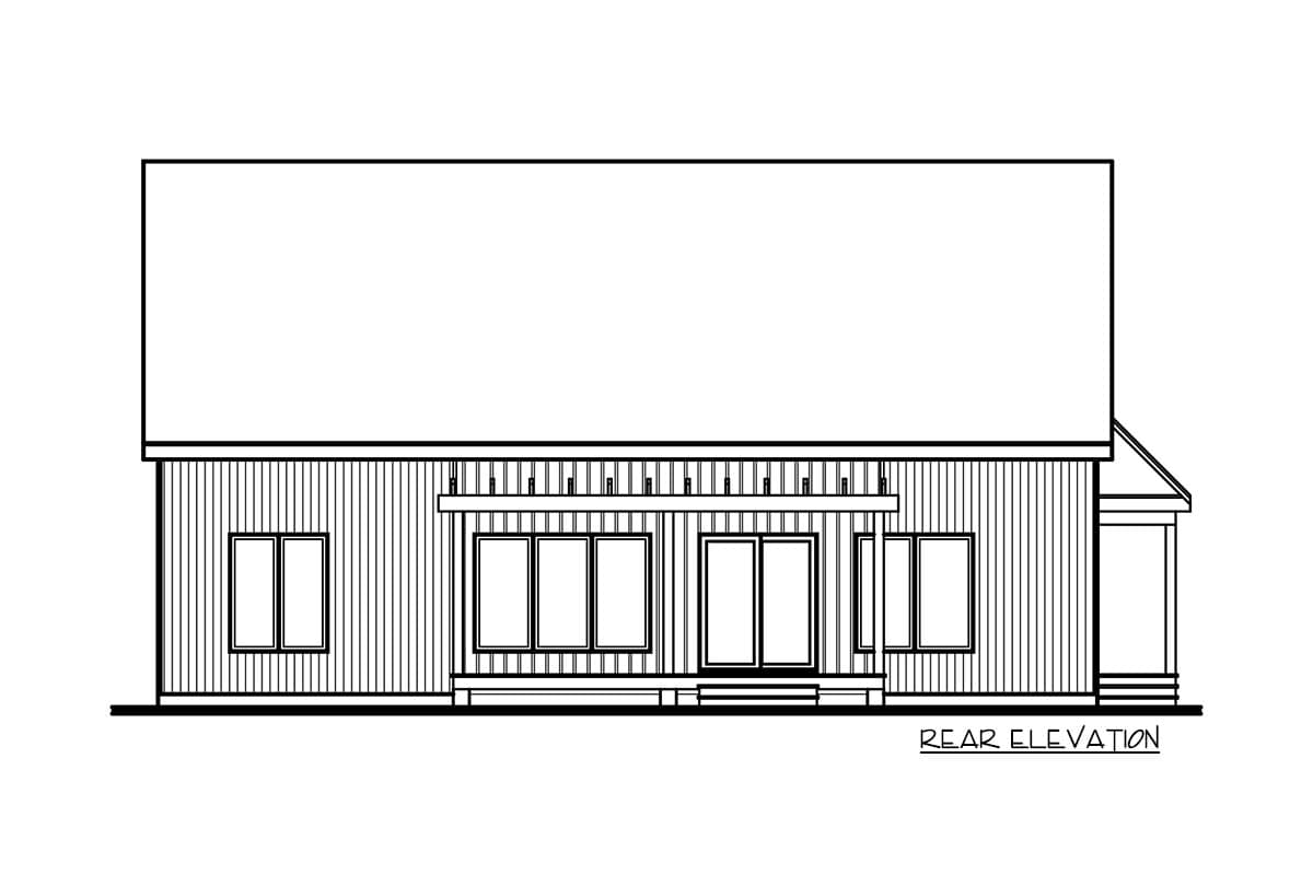 Plan 22617DR: Contemporary Ranch Home Plan with Clapboard and Board and Batten Siding - Image #22 - Cabin, Craftsman, Mountain, Ranch, Rustic