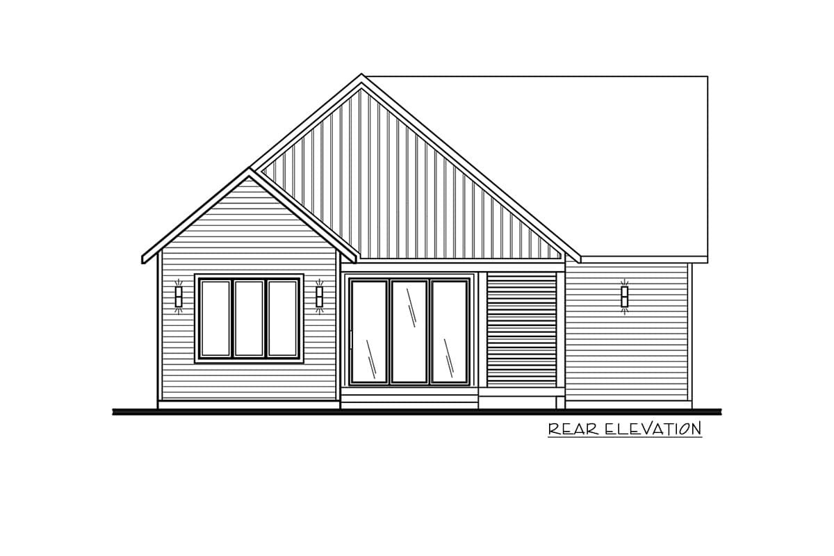 Plan 22618DR: New American Home Plan with Home Office and Covered Porch - 1487 Sq Ft - Image #14 - Contemporary, New American