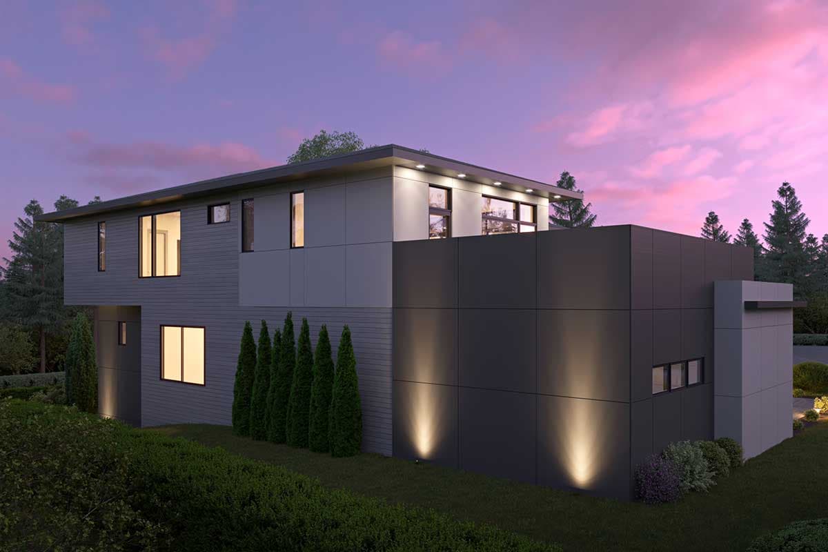 Plan 666130RAF: Spacious Modern House Plan for Sloping Lot - Image #4 - Contemporary, Modern, Northwest