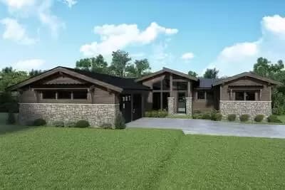 Mid-Century Modern Home Plan for Rear-Sloping Lot