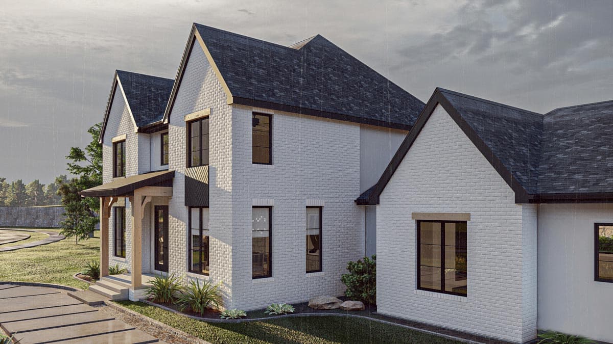 Plan 623052DJ: Transitional 2-Story Modern Cottage with Bedrooms and Laundry Upstairs - Image #8 - Contemporary, Cottage, European, Transitional