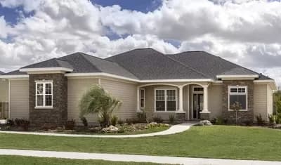 Split Bedroom House Plan with Flex Room and Large Rear Porch - 2529 Sq Ft